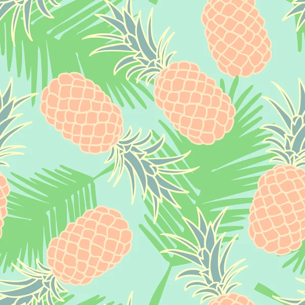 Modèle abstrait d'ananas sans couture — Image vectorielle