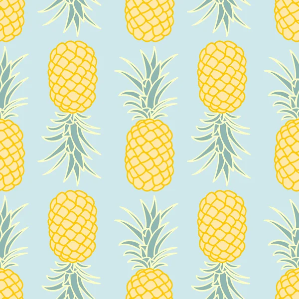 Pineapple seamless pattern — Stock Vector