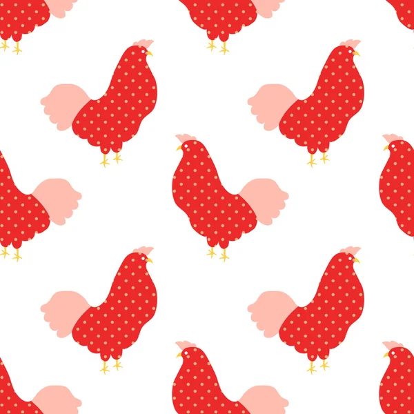 鸡无缝模式 — 图库矢量图片