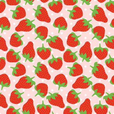 Çilek ile sorunsuz vektör desen