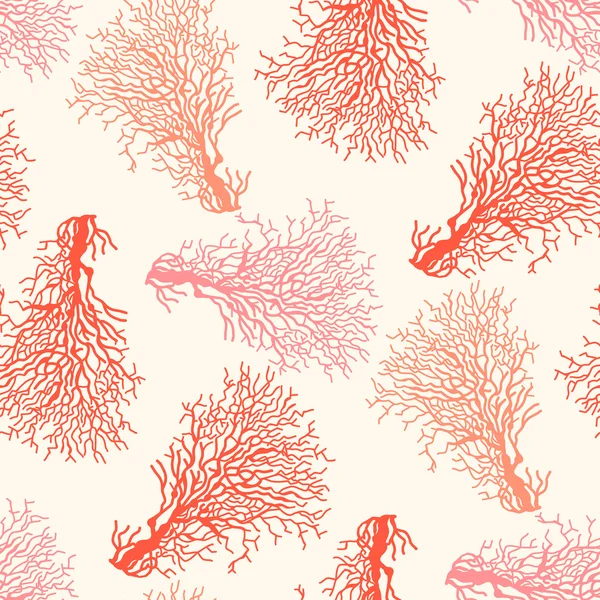 Patrón sin costura de coral — Archivo Imágenes Vectoriales