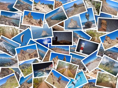 Tenerife, Kanarya Adası, İspanya benim en iyi seyahat fotoğrafları bir kolaj. Sürüm 1
