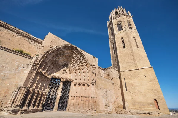 La Seu Vella katedrális Lleida, Katalónia, Spanyolország. — Stock Fotó