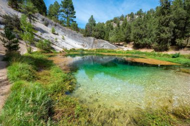 Natural water source of Fuentona of Muriel in soria province, Castilla y Leon, Spain. clipart