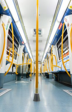 MADRID - DECEMBER 21: Inside an empty subway train on December 2