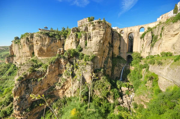 Ronda most a kaňon, ronda, malaga, Andalusie, Španělsko. — Stock fotografie