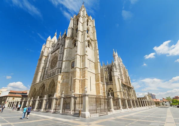 Leon katedral, castilla y leon, İspanya. — Stok fotoğraf