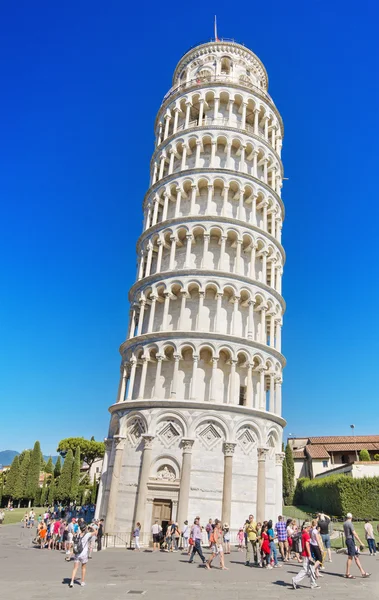 PISA, ITALIE - 21 AOÛT : Visite touristique de la célèbre tour italienne de Pise le 21 août 2013 . — Photo