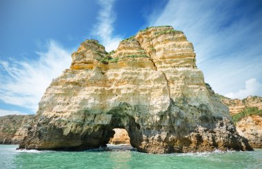 Scenic view kıyı şeridi manzara lagos, algarve, Portekiz