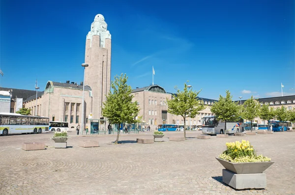 Helsingfors centralstation station square — Stockfoto