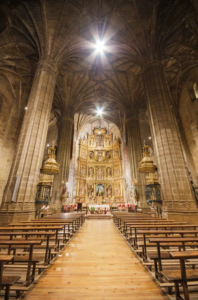 Interior of catolic church La Asuncion, in Briones, La Rioja, Spain. — Stock Photo, Image