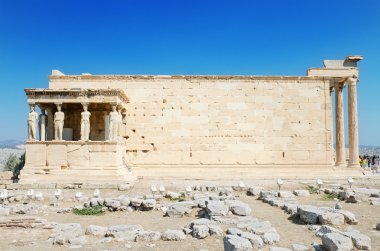 Ünlü cariathides Tapınağı Akropol, Atina, Yunanistan.