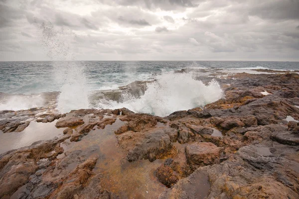 Blowhole, Bufadero de la Garita à Telde, Grande Canarie, Canaries, Espagne. — Photo