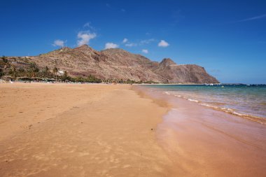 Doğal görünümü Las teresitas Beach, Tenerife, Kanarya Adaları, İspanya.