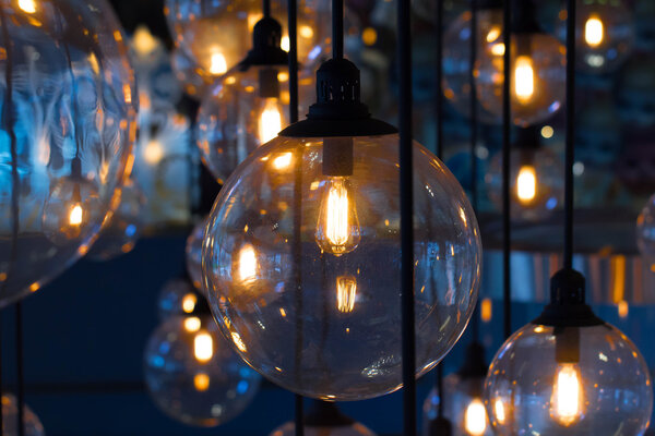 Gold lighting decoration