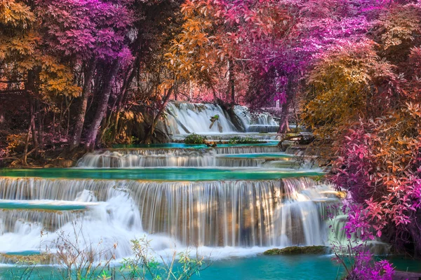 Cascada Huai Mae Khamin — Fotografie, imagine de stoc