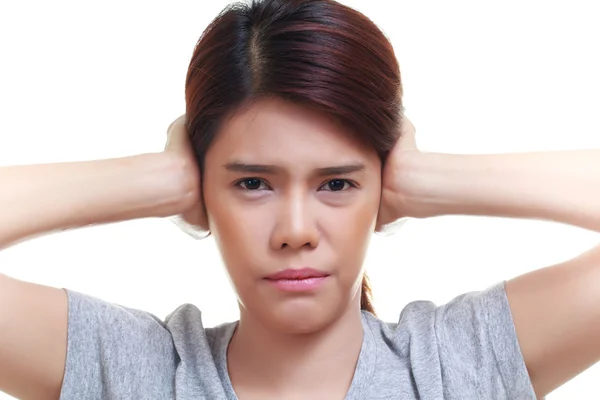 Ohrenschmerzen bei Frauen — Stockfoto