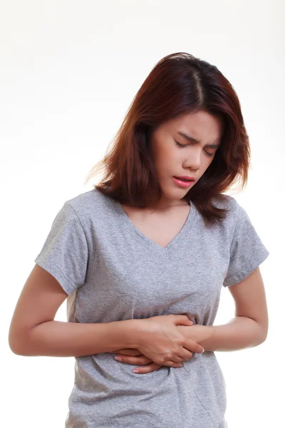 Woman stomach ache — Stock Photo, Image