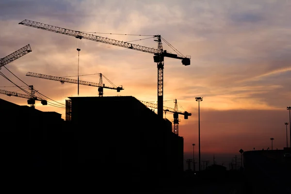 Silhouette of construction — Stock Photo, Image