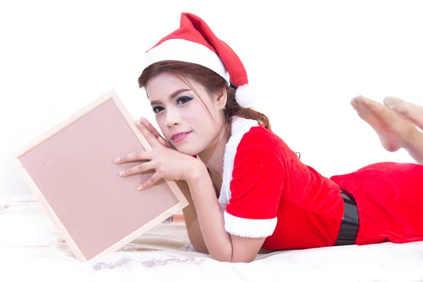 Mooie vrouwen santa — Stockfoto