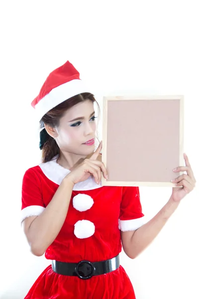 Vackra kvinnor santa — Stockfoto