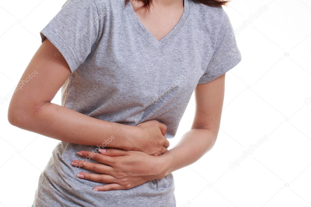 woman stomach ache