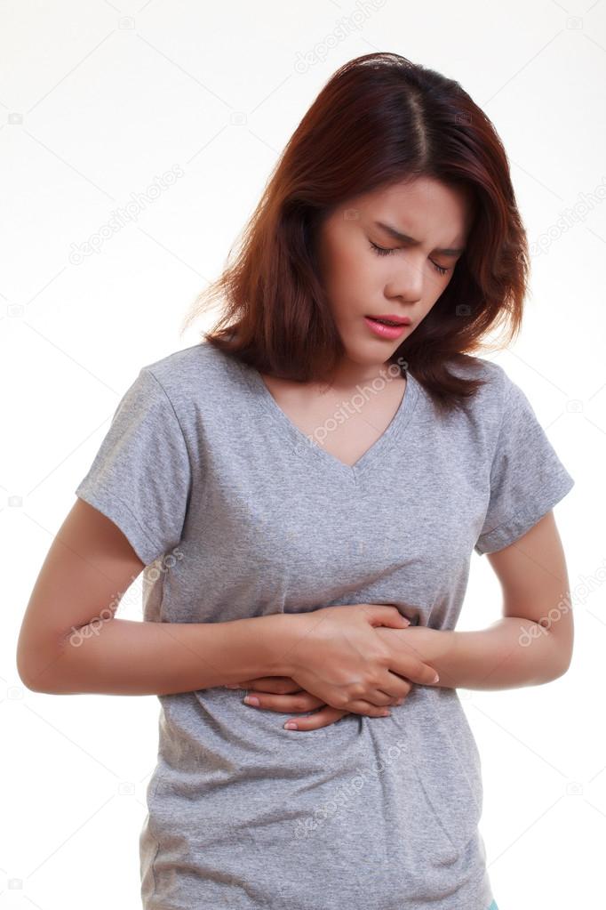 woman stomach ache