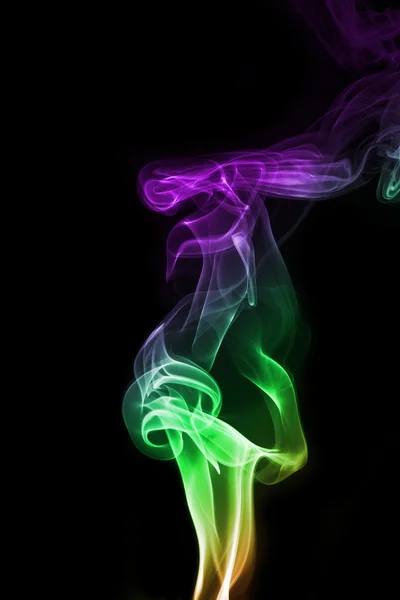 Fumo colorido de Joss stick — Fotografia de Stock
