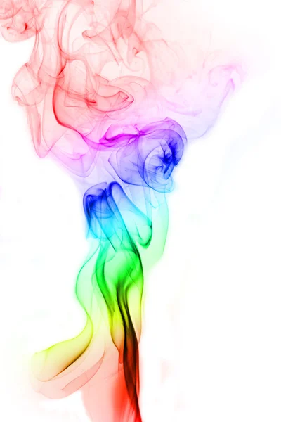 Colorful smoke of Joss stick — Stock Photo, Image