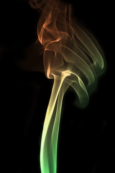 Colorful smoke of Joss stick — Stock Photo, Image