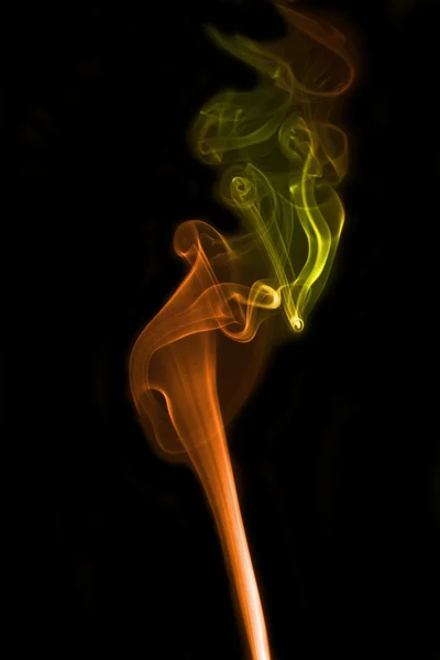 Colorful smoke of Joss stick — Stock Photo, Image