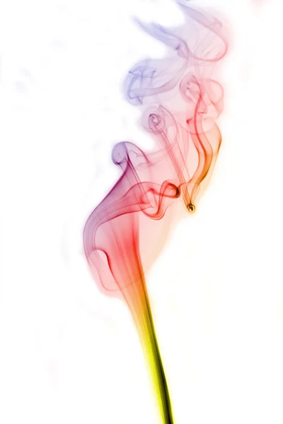 Colorful smoke of Joss stick — Stock Photo, Image