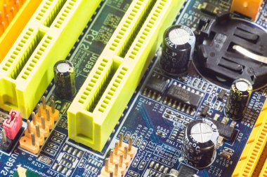 yakın çekim bilgisayar mainboard