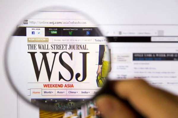 Monitor de formulario del sitio web de The Wall Street Journal — Foto de Stock