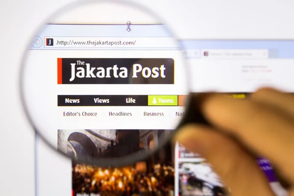 El monitor de formulario del sitio web de Jakata Post — Foto de Stock
