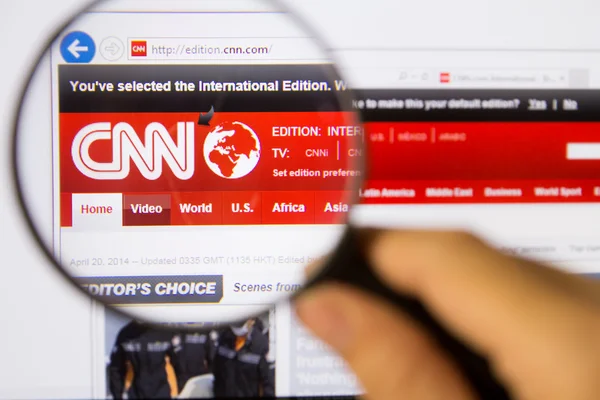 Monitor de formulário do site da CNN — Fotografia de Stock