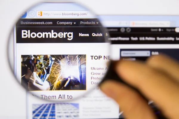 Bloomberg sitio web monitor de formulario — Foto de Stock