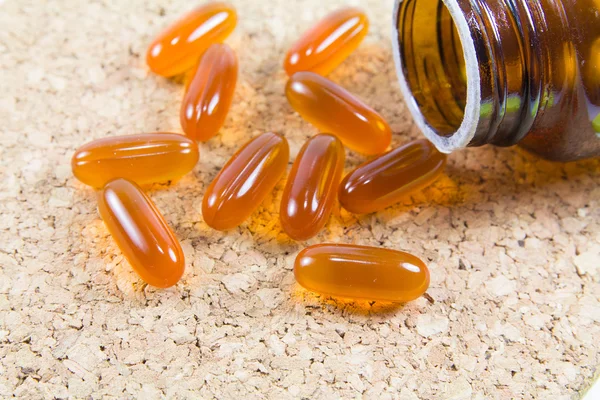 Fish oil capsules — Stock Photo, Image