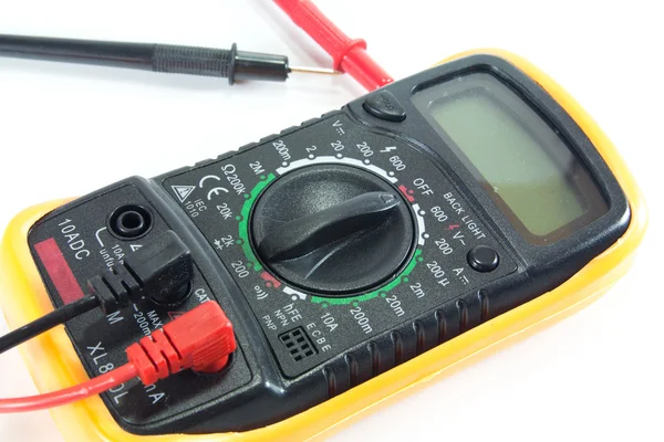 Digital multimeter  on white background — Stock Photo, Image