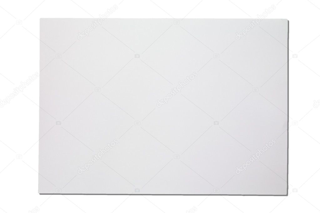 white paper  on white background