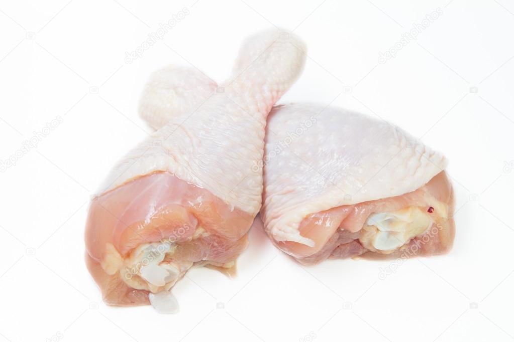 Chicken legs  on white background