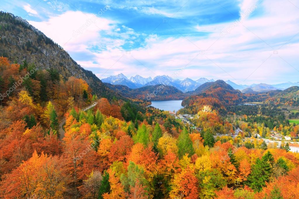 autumn landscape for background