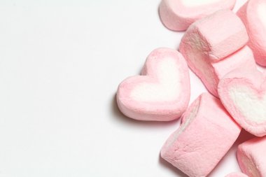 kalp şeklinin pembe şekerleme