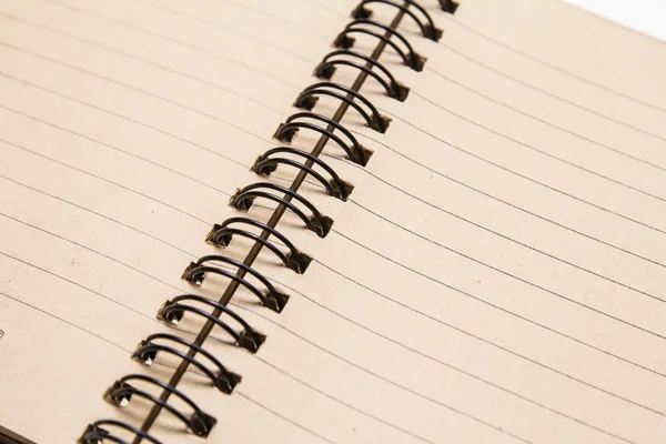 closeup of a spiral notebook