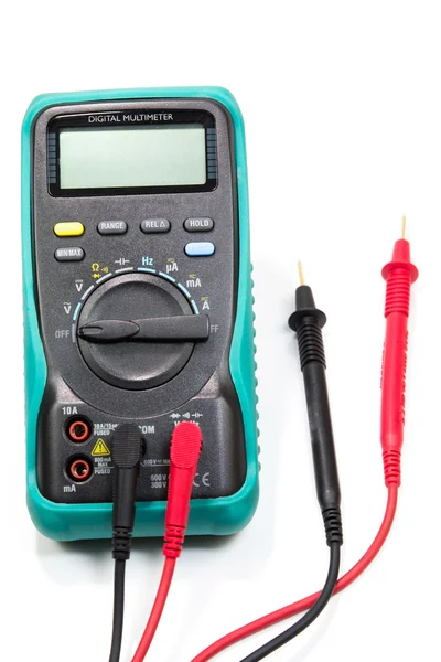 Electrical Multimeter on white — Stock Photo, Image