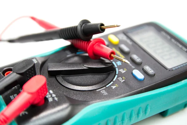 Electrical Multimeter on white — Stock Photo, Image