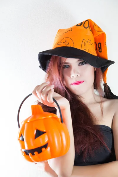 Kvinnor i begreppet halloween — Stockfoto