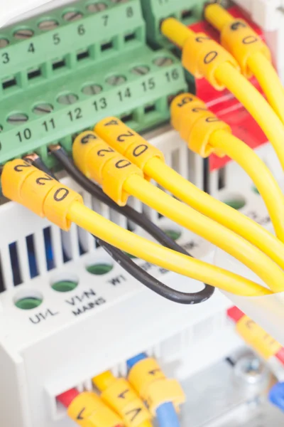 Control panel with connecting  wires — Stock Photo, Image