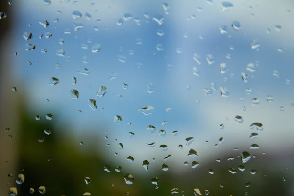 Vattendroppar på glas — Stockfoto