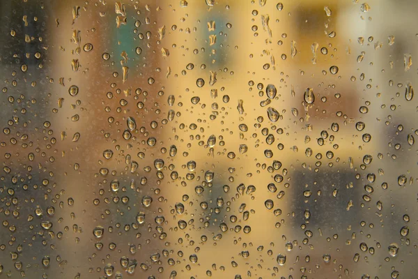Vattendroppar på glas — Stockfoto